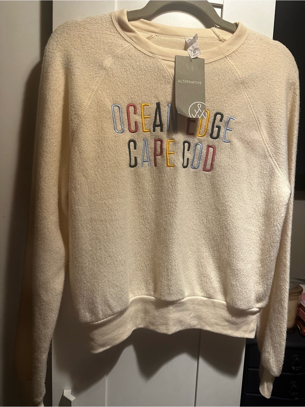 NWT Alternative Teddy Baby Champ Embroidered Crew Neck - Ocean Edge Cape Cod